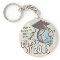 We're Done 2009 Graduation Shirt Gifts Keychain