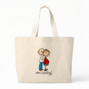 We're Expecting! Pregnant Stick Figure Bag