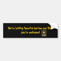 We're letting America borrow o... Bumper Sticker