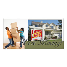We're moving! personalized photo card