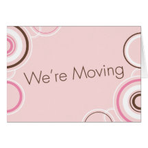 We're Moving - Pink & Brown Cards