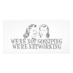 We're Not Gossipping We're Networking Grey Personalized Photo Card