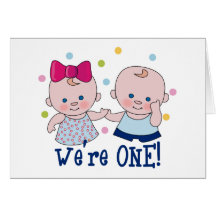 We're One Boy & Girl Card