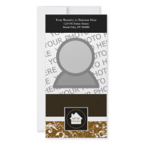we're posted announcement : mod home custom photo card