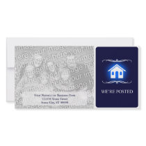 we're posted announcement : mod home custom photo card
