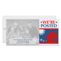 we're posted announcement : pop home customized photo card