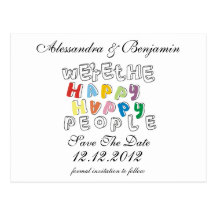 we're the happy happy people STD Post Card