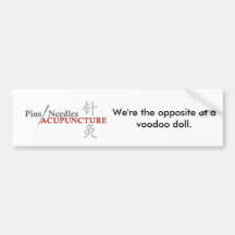 We're the opposite of a voodoo doll bumper sticker
