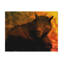 Werewolf bust Postcard