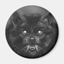 Werewolf face Refrigerator Magnets