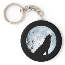 Werewolf & Full Moon Keychain keychains