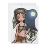Werewolf girl invitations