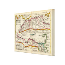 West and east parts of Barbary Stretched Canvas Print