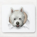 West Highland Terrier Busting Out mousepads