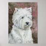 "West Highland Terrier" Dog Art Canvas Print