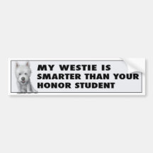 West Highland Terrier Honour Bumper Sticker
