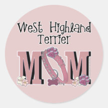 West Highland Terrier MOM Stickers