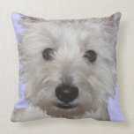 West Highland Terrier Portrait Throw Pillows