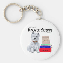 West Highland White Terrier Back to School Keychain