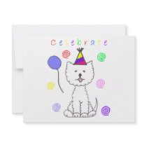 West Highland White Terrier Celebrate Invite