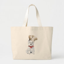 West Highland White Terrier Chef Canvas Bags