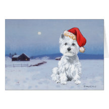 West Highland White Terrier Christmas Card
