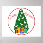 West Highland White Terrier Christmas Tree Print