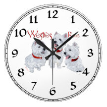 West Highland White Terrier Clock