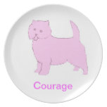 West Highland White Terrier Courage Cancer Awarene Dinner Plates