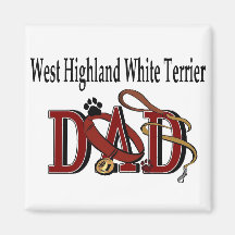 West Highland White Terrier Dad Gifts Refrigerator Magnet