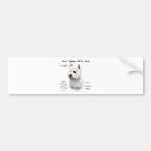 West Highland White Terrier History Design Bumper Sticker