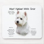 West Highland White Terrier History Design mousepads