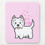 West Highland White Terrier Love Mouse Mats