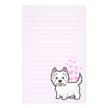 West Highland White Terrier Love Personalised Stationery