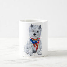 West Highland White Terrier Patriotic Coffee Mugs