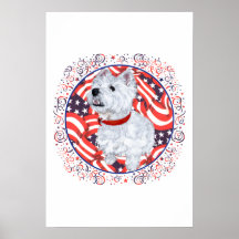 West Highland White Terrier Patriotic Posters