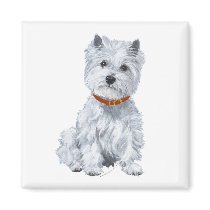 West Highland White Terrier Red Collar