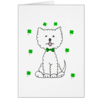 West Highland White Terrier Saint Patricks Day cards