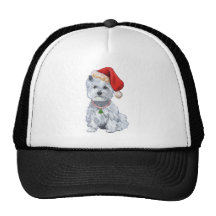 West Highland White Terrier Santa Claus Hat