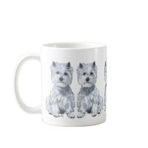 West Highland White Terrier Santa Claus Mugs