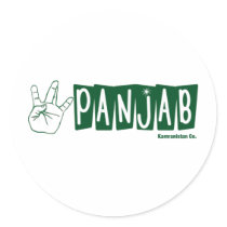 West Panjab Round Stickers