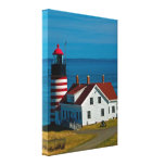 West Quoddy Head Lighthouse Wrapped Canvas Gallery Wrap Canvas