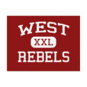 West - Rebels - High School - Knoxville Tennessee postcards