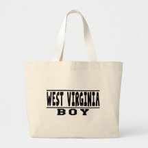 West Virginia Boy Designs Tote Bags