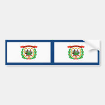 West Virginia Flag Bumper Sticker