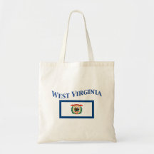 West Virginia Flag Canvas Bags