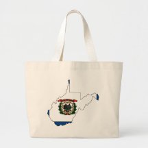 West Virginia Flag Map Bag