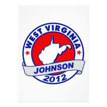 West Virginia Gary Johnson Custom Announcements