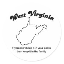 West Virginia - Keep it in the family Round Stickers