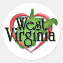 West Virginia Love Hug Sticker